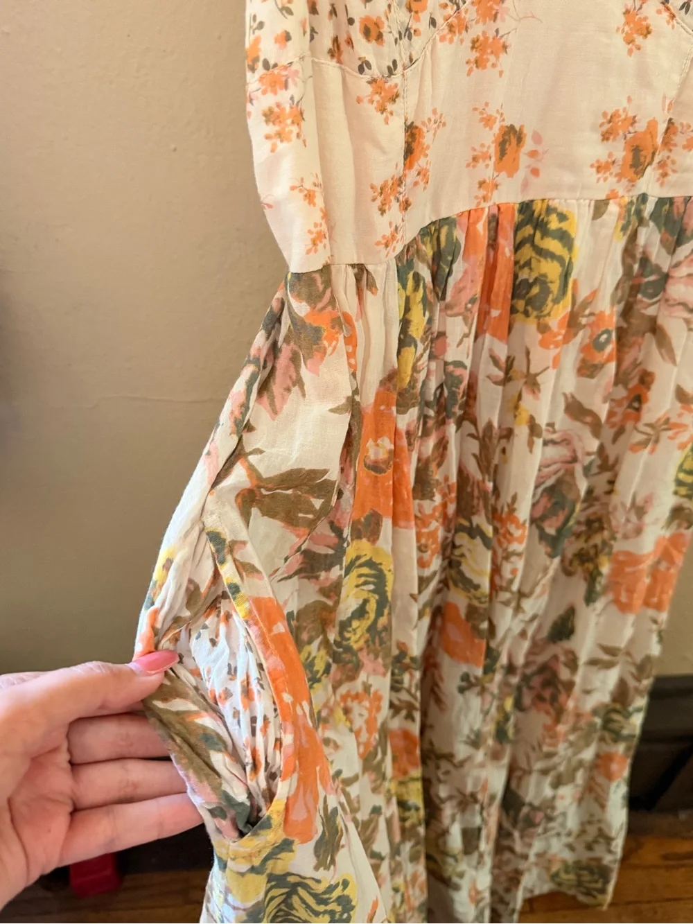 Free People Floral Patchwork Dress